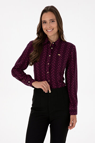 U.S. Polo Assn. Női fukszia hosszú ujjú ing 50310242-VR023