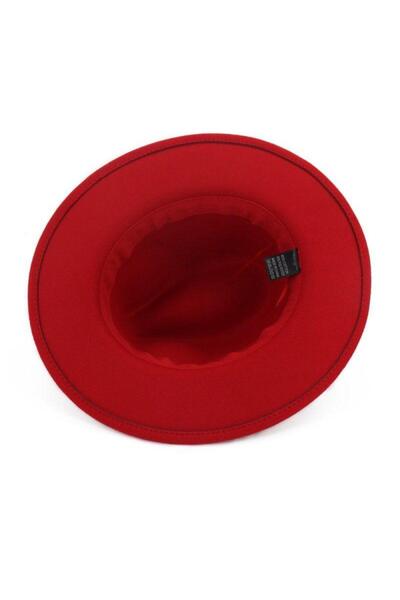 Pursehuit Women's hat, red, with pearls, Jaqline