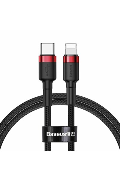 Baseus Καλώδιο USB Type-C/Lightning 1m Μαύρο/Κόκκινο
