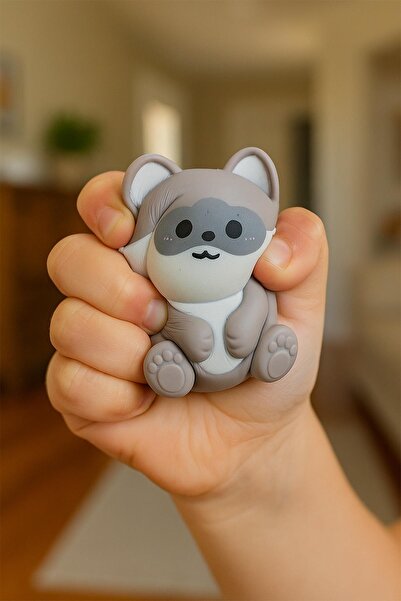 hak-iş oyuncak Hayvan Figürü (Tilki) Squishy Stress Oyuncağı Yumuşacık Jel Sq...