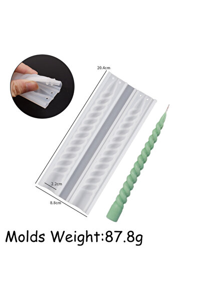 Choice7 04 Geometry Candle Silicone Mold DIY Long Rod Spiral Twist Shape Cand...