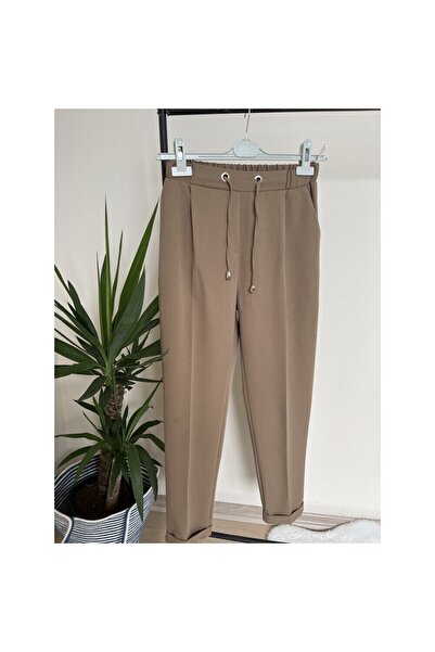 Vİ&FA BUTİK Women's Armine Fabric Brown Trousers