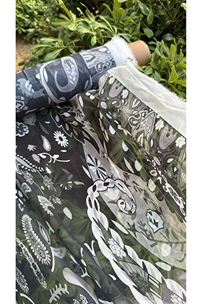 Butik ULTRA İNCE ŞİFON BASKILI KUMAŞ-ŞAL FULAR DİKİMİ İÇİN İDEAL /150 CM 50 GRM