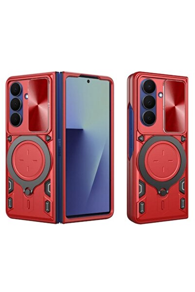 Stef's Cat Εμπόριο Samsung Galaxy Z Fold7, W60, Policarbonat, Κόκκινο