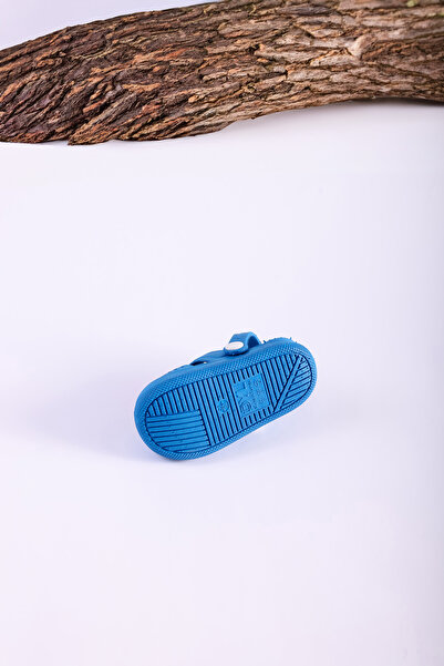 Modafadır Çocuk Mavi Sandalet Günlük Ortopedik Kaydırmaz Tabanlı Hayvan Figürlü Aslan Figürlü Sandalet