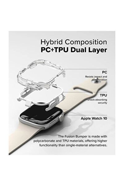 Danex Husa Protectie pentru Apple Watch 10 46mm, M65, Lexgard, Arctic Snow