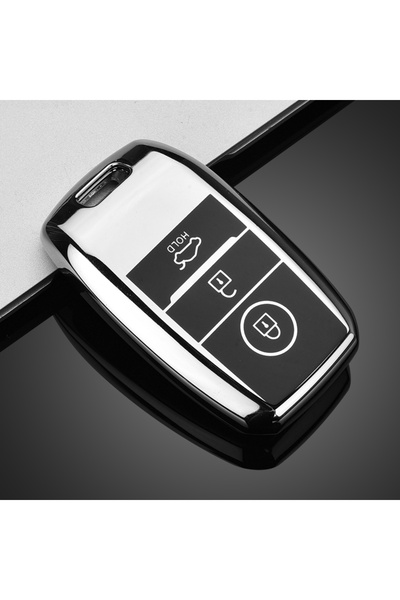 Choice3 غطاء حماية فضي اللون من مادة TPU لمفتاح السيارة عن بعد، متوافق مع سيا...