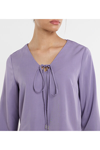 BCBG PURPLE-WOMEN-WOVEN BLOUSE
