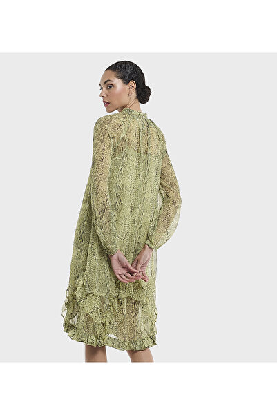 BCBG GREEN MULTICOLOR-WOMEN-WOVEN DRESS