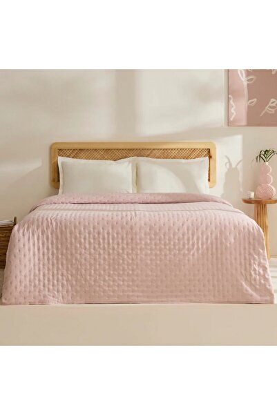 Karaca Breezy Bettüberwurf Puderrosa 160x240 cm
