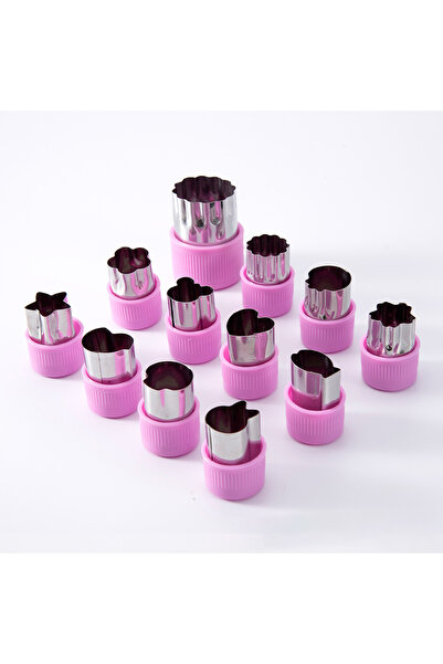 Choice4 مجموعة قطاعات الخضار والفواكه من بيربل ليزيف، 12 قطعة، بأشكال متنوعة،...