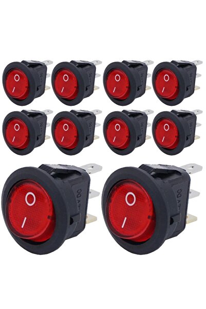 Choice4 8 قطع مفتاح تشغيل/إيقاف أحمر KCD1 ثلاثي الأطراف ثنائي الوضع 20 أمبير ...