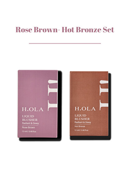 h.OLA Likit Allık Seti Rose Brown&Hot Bronze