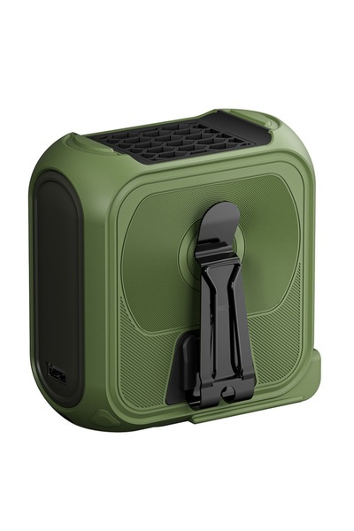 Danex Portable Fan with 10000mAh Battery, 5 Speeds, B47, Silicone Flex, Lucky Green