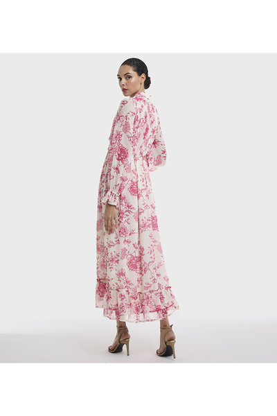 BCBG PINK MULTICOLOR-WOMEN-WOVEN DRESS