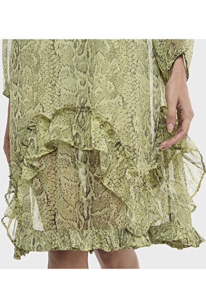 BCBG GREEN MULTICOLOR-WOMEN-WOVEN DRESS