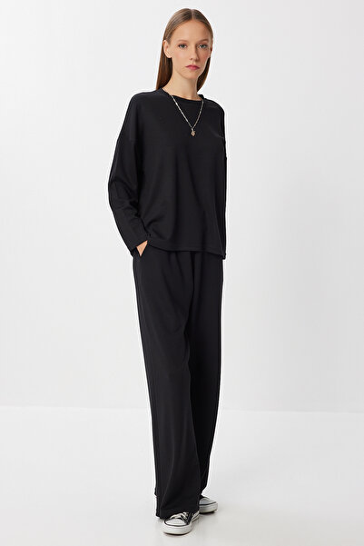 Lovelyİstanbul Rahat Esnek Modal Alt-Üst Takım LBY0007 SİYAH