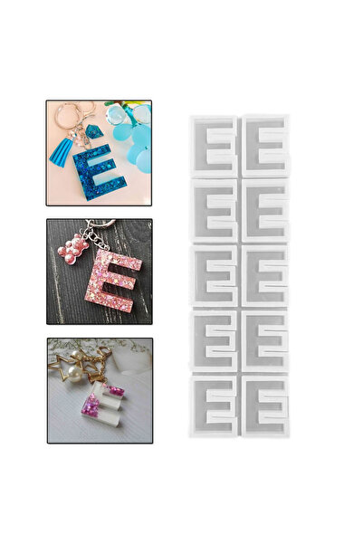 TT Tahtakale Toptancıları Epoksi Çoklu Silikon Kalıp Düz E Harfi Anahtarlık R...