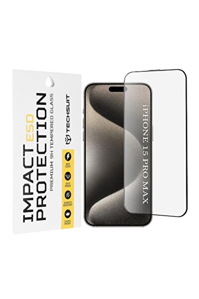 Danex Folie pentru iPhone 15 Pro Max, ESD Glass, Q70, Sticla securizata, Black