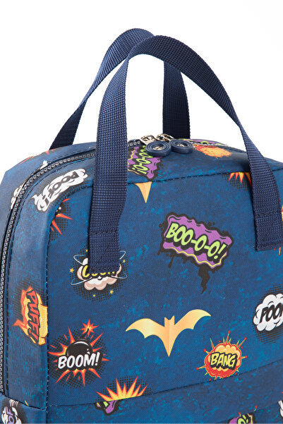 7K Lacivert Süper Kahramanlı Anaokulu Çantası