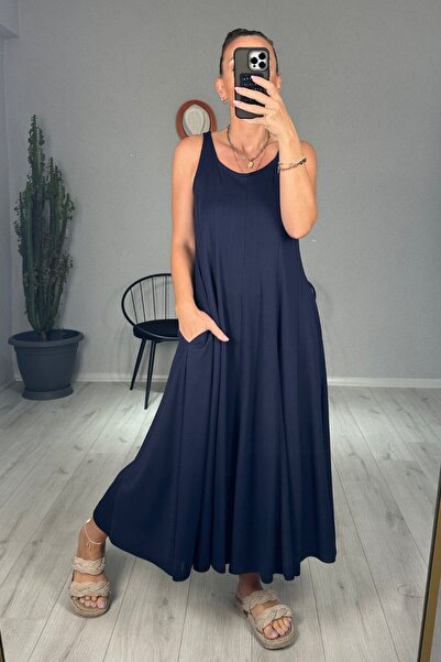 lady special Φόρεμα με χοντρό λουράκι και τσέπες