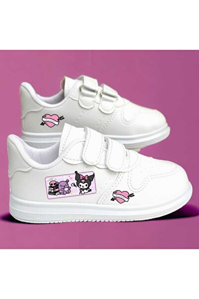 LİASSHOES Sweet New Cromix Melodious Printed Girl's White Children's Sneakers