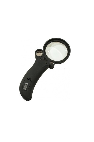 Bibilel Lupă portabilă cu LED, zoom 3x, 10, 20, 65 mm, neagră, AXT-BBL3550