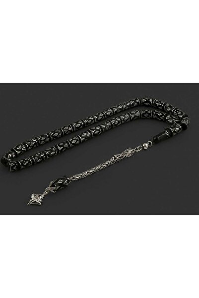 Home 925 Ayar Gümüş Elişçilikli Kesme Model Erzurum Oltu Taşı Tesbih