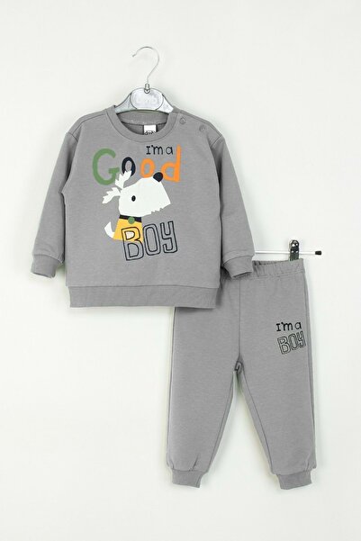 ww waka waka kids store Boy's 2-3 Years Old Tracksuit Set – “I'M a Good Boy” Printed Sweatshirt & Bottoms