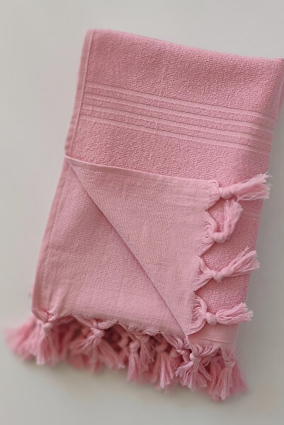 Sevim Πετσέτα από 100% βαμβάκι Peshtemal 90x170cm - Πετσέτα παραλίας & πισίνας - Ροζ