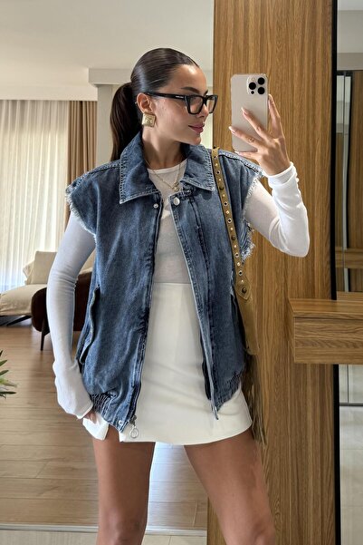 Gizem Ecemiş Ceart Darkblue Denim Ceket