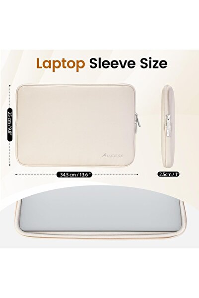 Aucase 13.3-14 inch Laptop Sleeve PU Case