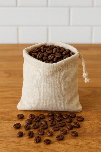 MiniStand حقيبة تخزين القهوة الجافة، قماش خام قابل للتنفس، مجموعة من 5 قطع