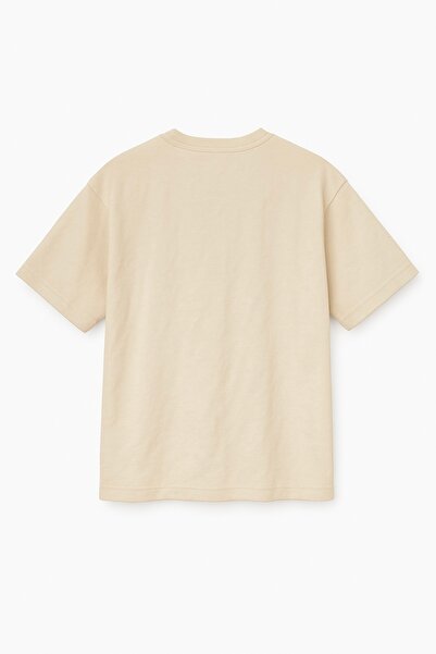 Altair Tr Oversize Beige Unisex if It's Nice Play It Twice Record Printed T-Shirt