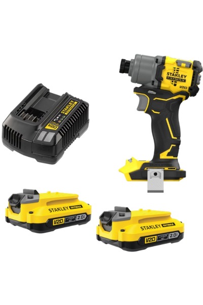 Stanley SFMCF830B KÖMÜRSÜZ DARBELİ TORNAVİDA V20 LI-ION + 2 ADET 2AH AKÜ + 1 ...