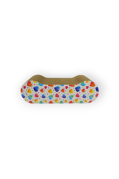 Rotipet Cardboard Cat Scratching Cloud 58X23X18Cm Heart Patterned
