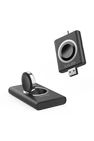 iOsuite شاحن لاسلكي 2 في 1 بقوة 5 وات للساعة الذكية