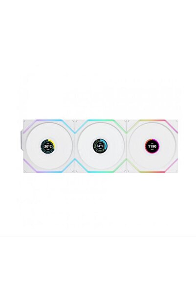 UNI FAN TL wireless LCD 3x120mm White Case Fan