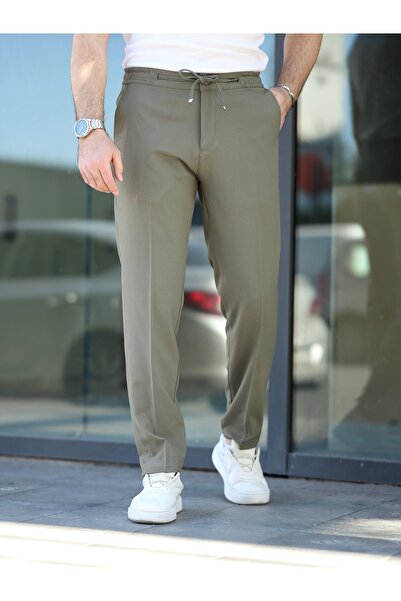 BASEL.CO Comfortable Stylish Easy-Iron Slim Fit Fabric Jogger Pants