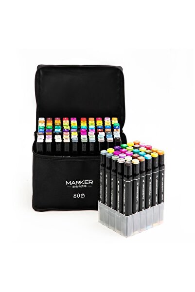 Flippy 80 Markers, Flippy, Oil-Based, Double-Ended, Thin 1mm and Thick 6 mm, 15 cm, Multicolor