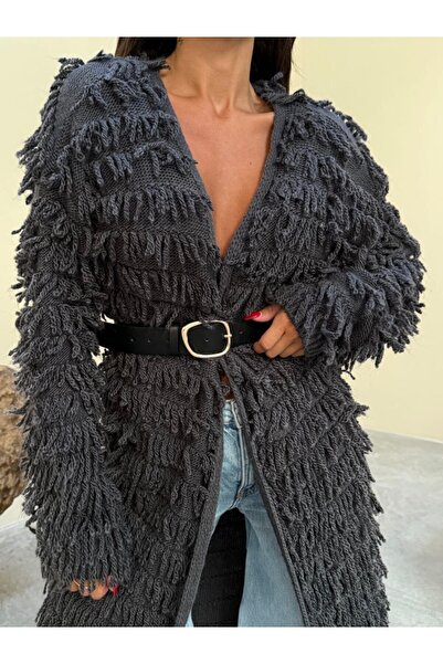 Cistern İstanbul Women's Tassel Detailed Long Cardigan
