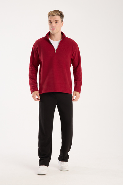 JOGLINE Men's Half Zipper Fleece Sweatshirt