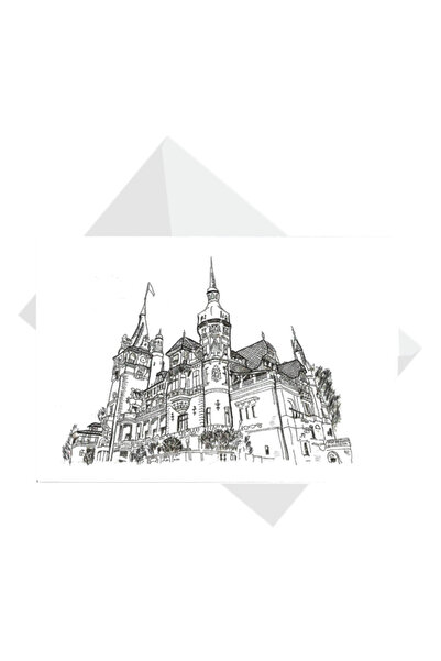 MargotshopArt Felicitare, Castelul Peles, 15 x 21 cm