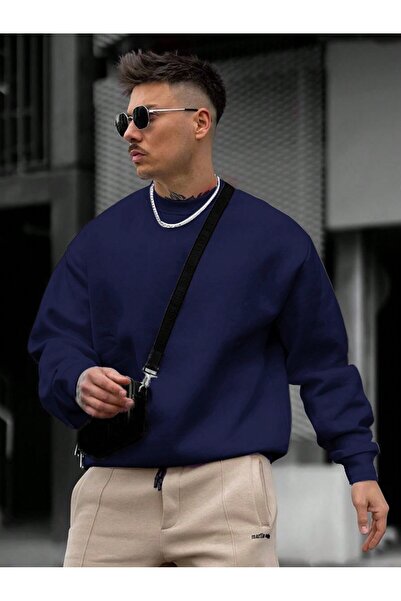 Leader leather Hanorac unisex cu guler rotund – țesătură din bumbac și polies...