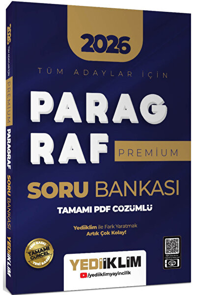 Yediiklim Yayınları 2026 Tüm Adaylar İçin Paragraf Premium Serisi Tamamı PDF ...