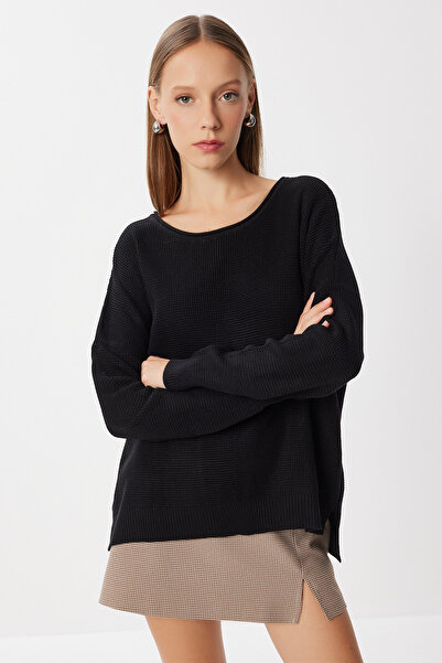 Happiness İstanbul Women's Bone Basic Knitwear Sweater Mx00270