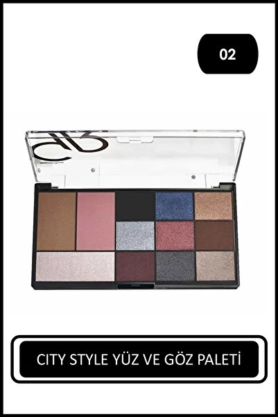 Golden Rose City Style Palette 02 Smokey Bronzlaştırıcı&Aydınlatıcı&Allık&Göz Farı