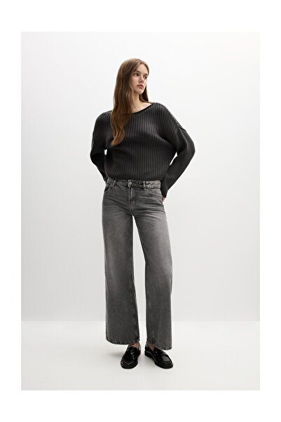 LEFTIES Gerippter Strickpullover für Damen