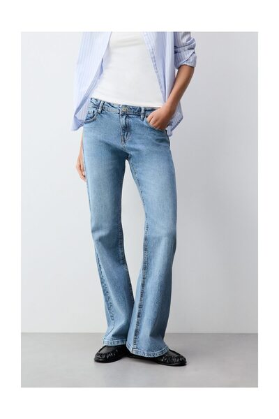 LEFTIES Dámské pohodlné bootcut džíny