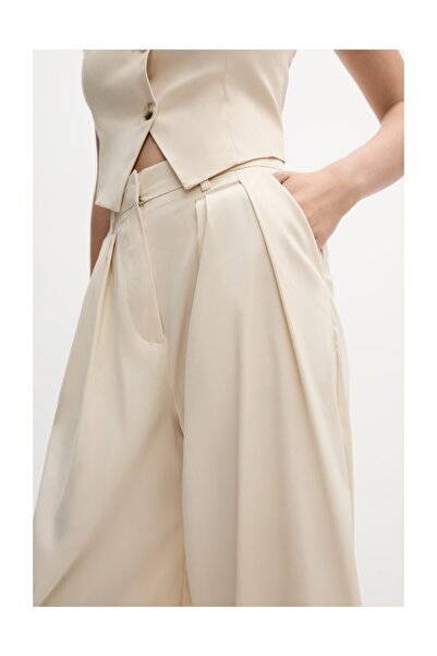 LEFTIES Nő széles lábú, redős nadrág